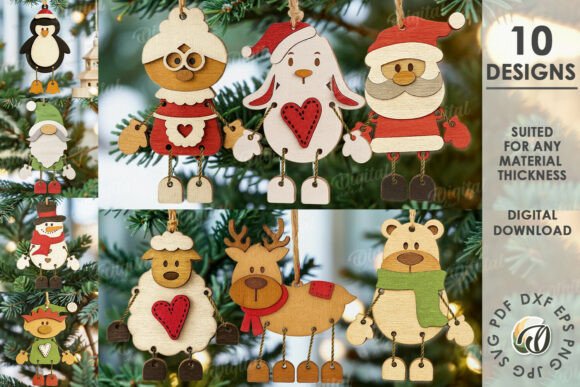 Download Christmas Characters Ornaments Bundle - Ornament Collection