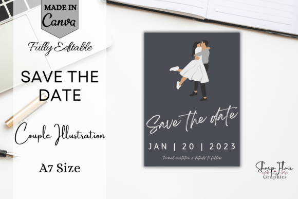 Download Save the Date | Couple Illustration - Illustration Collection
